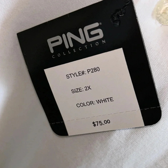 PING COLLECTION golf polo white shirt ! 100 cotton ! Schneider electric - Picture 6 of 11
